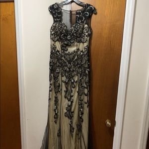Formal Gold and Black Gown